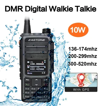 Zastone UV008 IP67 Waterdichte Dmr Digitale Radio Met Gps Tri Band 136-174Mhz 200-299Mhz 300-520Mhz 10W Lange Afstand Walkie Talkie