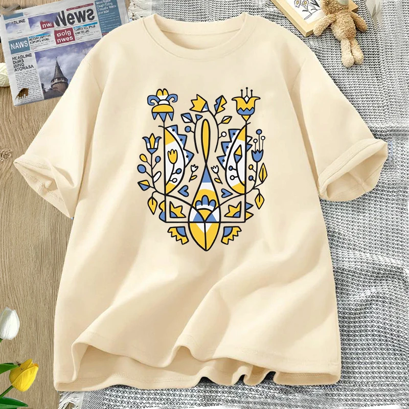 Ukrainian Trident T-shirt Women Men Cotton Ukraine T-Shirt Unisex Ukraine Graphic T Shirts Oversized Woman Clothing