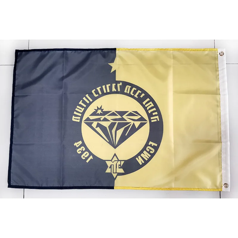 Maccabi Netanya FC Flag 60x90cm (2x3ft) 90x150cm (3x5 ft) Decoration Banner for Home and Garden