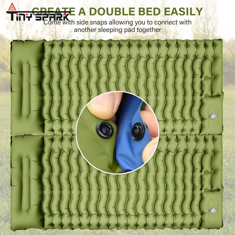 Customized Ultra-light Outdoor Camping Mat Waterproof Self-inflatable Sleeping Mat Inflatable Mattress with Built-in Pump
