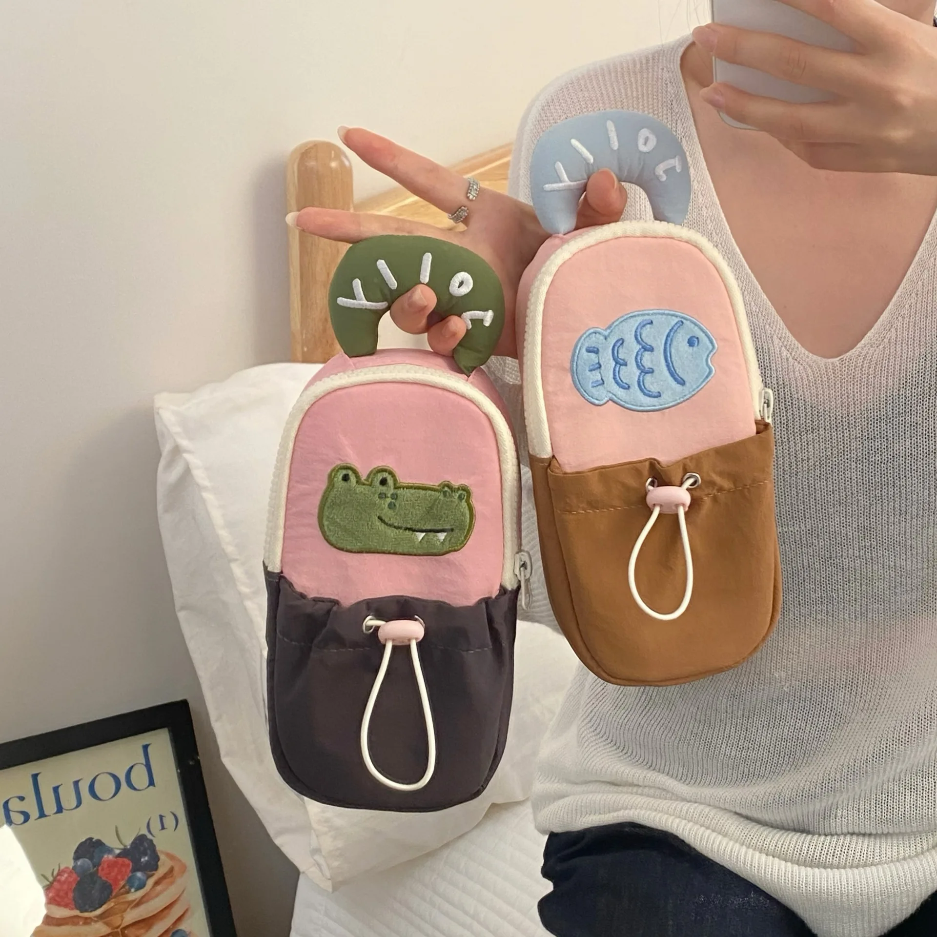 Astuccio portatile Astuccio morbido per penne portatile Astuccio per cancelleria Comodo astuccio per matite di grande capacità per la scuola di viaggio