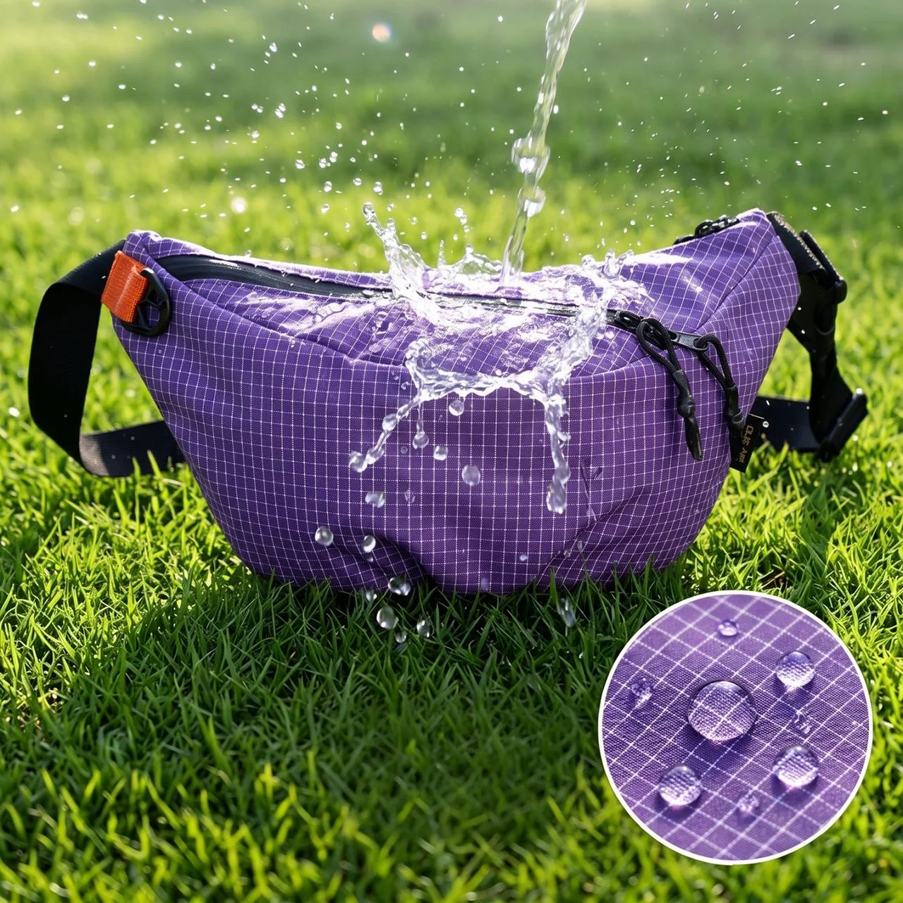 Sports Large Capacity Fanny Pack Nylon Waterproof Water-Resistant Crossbody Bag Street Style Outdoor Camping Climbing Travel
