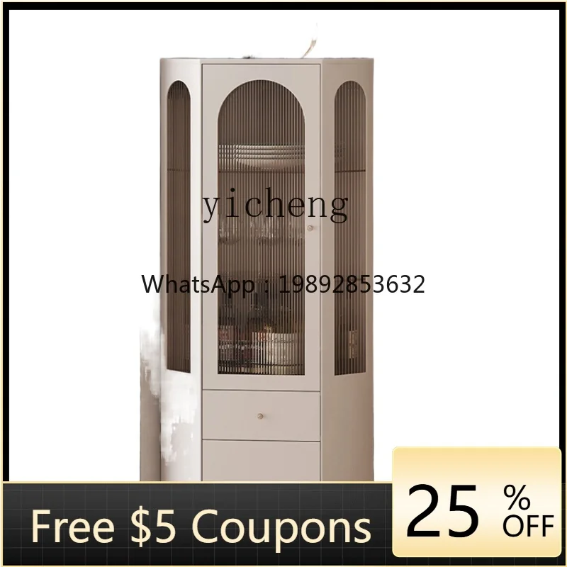 

ZZ Corner Cabinet Corner Cabinet Storage Rack Triangle Living Room Tea Cabinet Locker