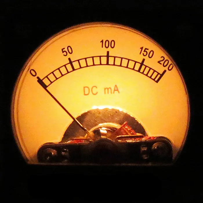 

V-020 DC200 MA Pointer Ammeter Tube Amplifier Parts With Backlight Electron Tube 300B VU Meter