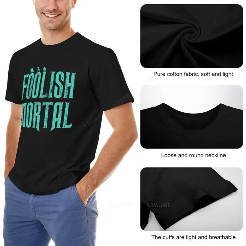 Foolish Mortal Shirt T-Shirt korean fashion graphic t shirts Men's cotton t-shirt brand t-shirt cotton men tops