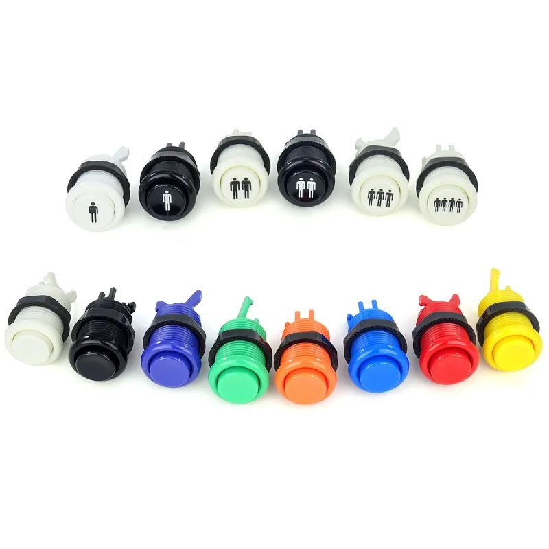 1PC American style Concave Push button with microswitch for arcade game machine