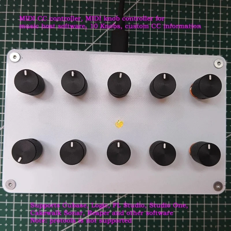 

10-ручные MIDI-контроллеры CC для программного обеспечения хост-музыки, настраиваемое сообщение CC, регуляторы громкости отслеживания