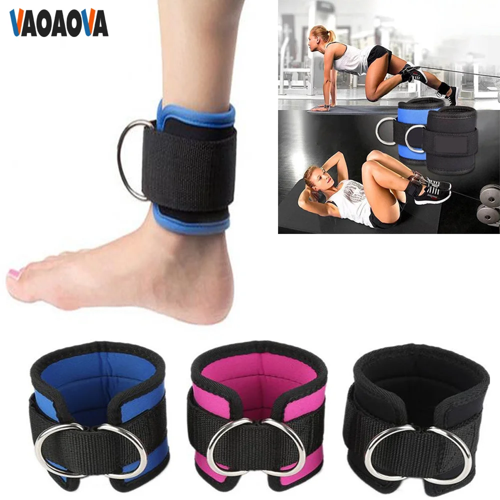 1Pair Ankle Weights Straps Leg Strength Training Weight Bearing Power Strap Foot Ring Fitness Leg Extensions Curls Hip Abductors