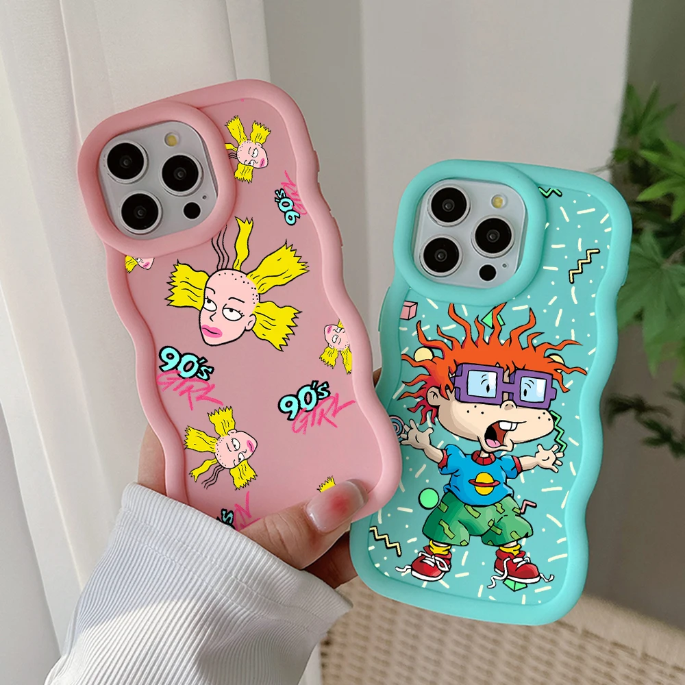 New Hot Candy Color Soft TPU Back Cover Rugrats Phone Case for IPhone 16 15 14 13 12 11 Pro Max XR XS X 7 8 Plus SE20