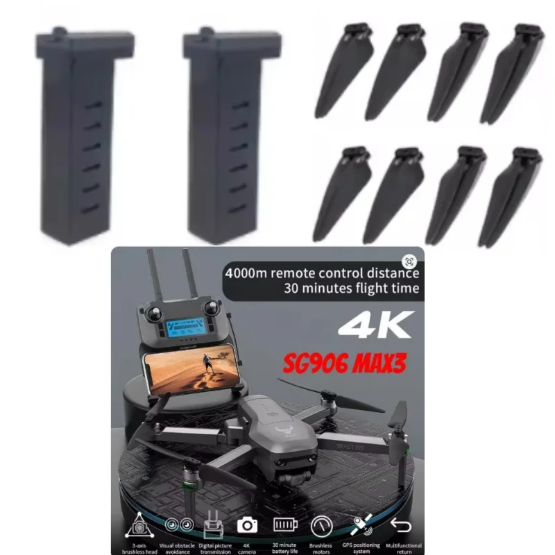 

SG906 MAX3 Drones Battery 11.4V 3000MAH Battery For SG906MAX3 Drone Original Spare Parts SG906 MAX 3 Dron Battery Blades Parts
