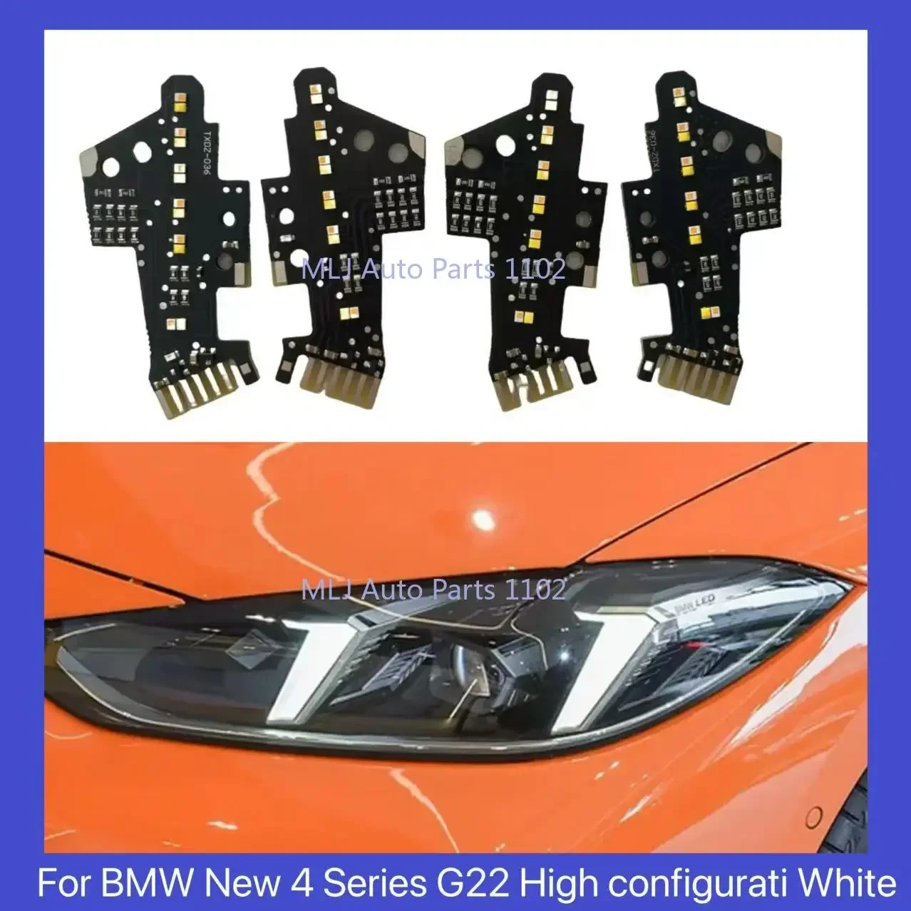 

Желто-белые ангельские глазки DRL для BMW, новая 4 серии G22, высокая конфигурация 2024, плата, светодиодный чип для фар, модуль балласта