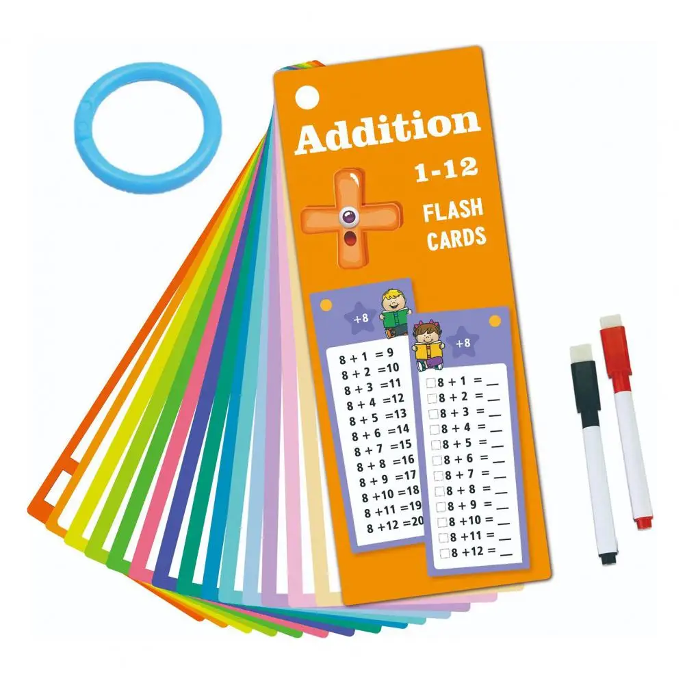 Kids Math Flashcards Educational Addition Flashcards Educational Math Learning Flashcards Set with for Kids for Kindergarten