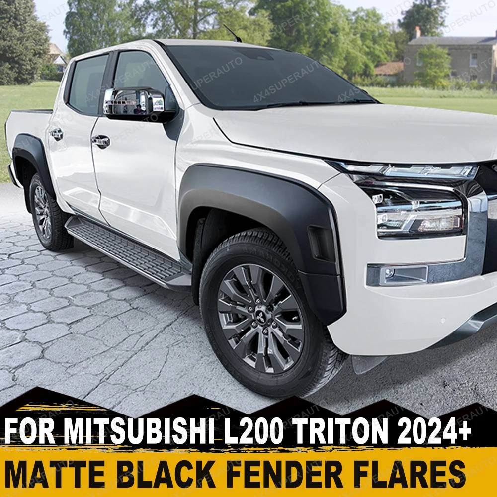 

8'' OEM Style Fender Flares Wheel Arch For Mitsubishi Triton L200 2024- 2026 Widen Mudguards Off-Road Double Cab Car Accessories