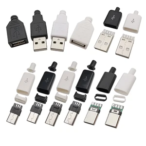 Männliche und weibliche USB -Steckverbinder, Typ C, Micro, USB 2.0, Typ A, männliche, Frauen -Versammlungsadapter, DIY -Lötreparatur, Datum Ladestecker, 10pcs 12 Hauptverkaufsanschluss für Schweißmaschinen - №9