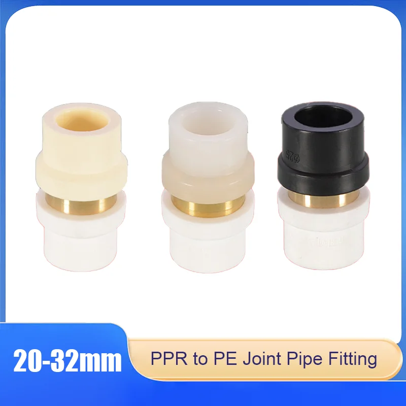 

1PCS ID 20/25/32mm PPR Converter PE Fittings Pipe Straight Through Direct/Elbow PE/PERT Fitting Connector Pipe