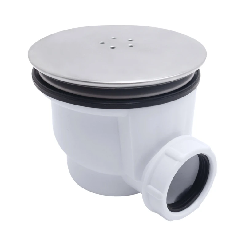 Low Profiles Shower Drain Trap Replacement Bathroom Tray Waste Drain Trap Shower Base Drain for Side Outlet Drain G6KA