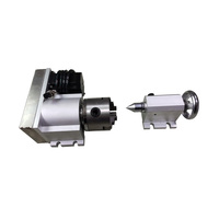 A Axis Rotary Axis Tailstock 4th Axis with 50mm 80mm 3-Jaws Chuck for Wood Metal CNC Router Milling Machine CNC3040 6040 6090