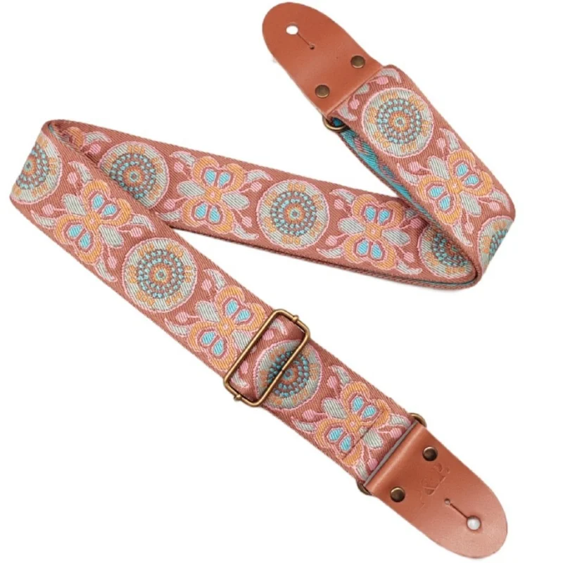 PP Guitar Strap New S55 Jacquard Shoulder Strap Embroidered Leather Head Guitar Strap