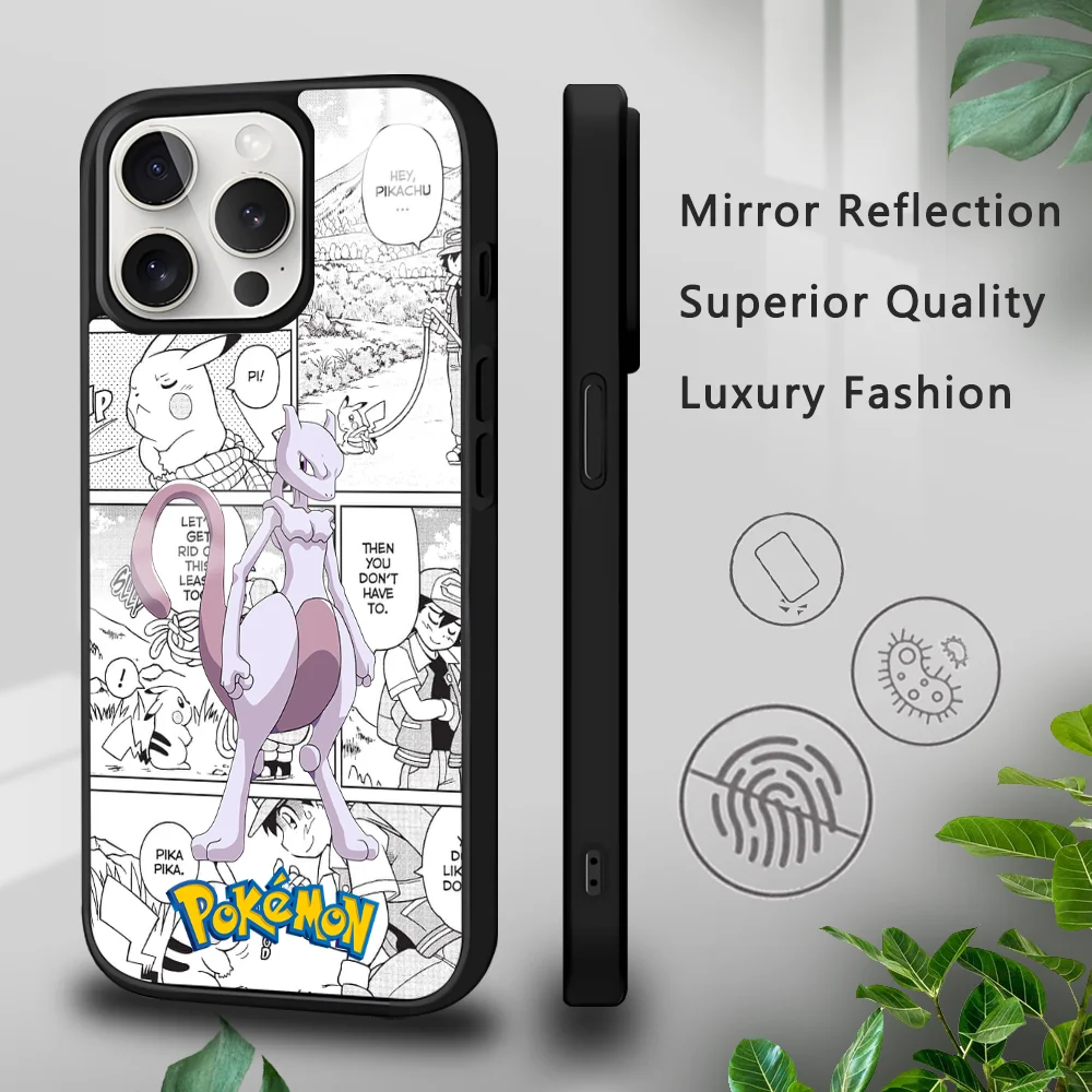 Lustige Cartoon Mewtwo Handy hülle für iPhone 16 15 14 13 12 11 Pro XS Max Mini Plus Celu lares Hard Funda