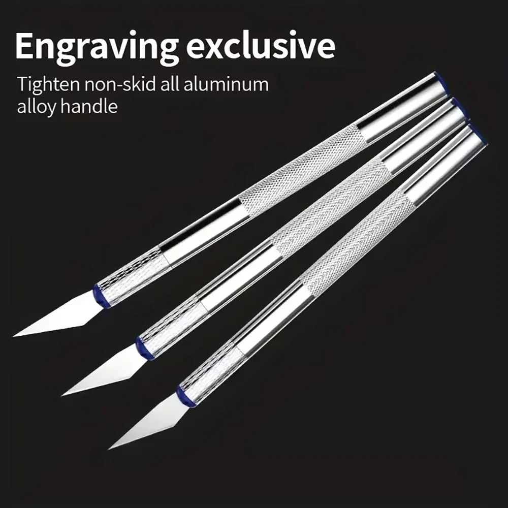 13pcs/set Metal Carving Knife Non-Slip Gadget Manual Combination Paper Cuttings Seal Cutting for Precision Repair Tool view 5
