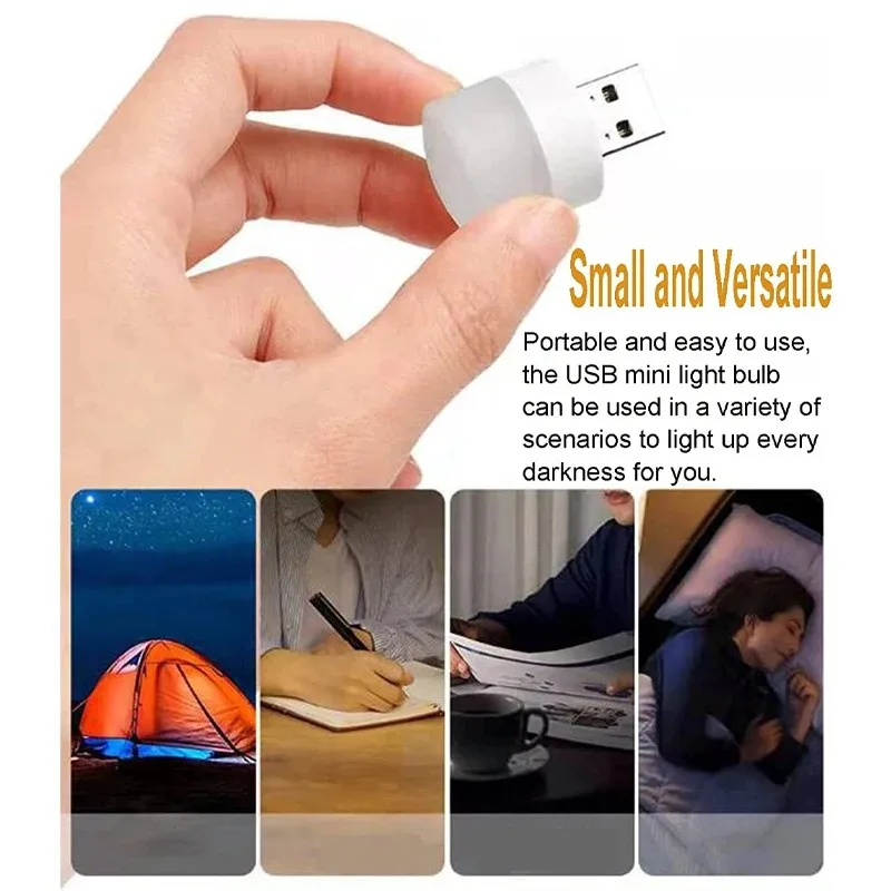 Mini Portable USB  LED Reading Lamp Mini Book Light Foldable Camping Night Lights Table Lamps For Power Bank Notebook Laptop