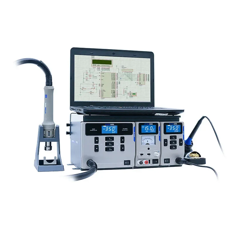 Atten Repair System Electric Iron Hot Air Soldering Stations Regulated Power Supply Ms-300 Ms300 3 In 1 Rework Station