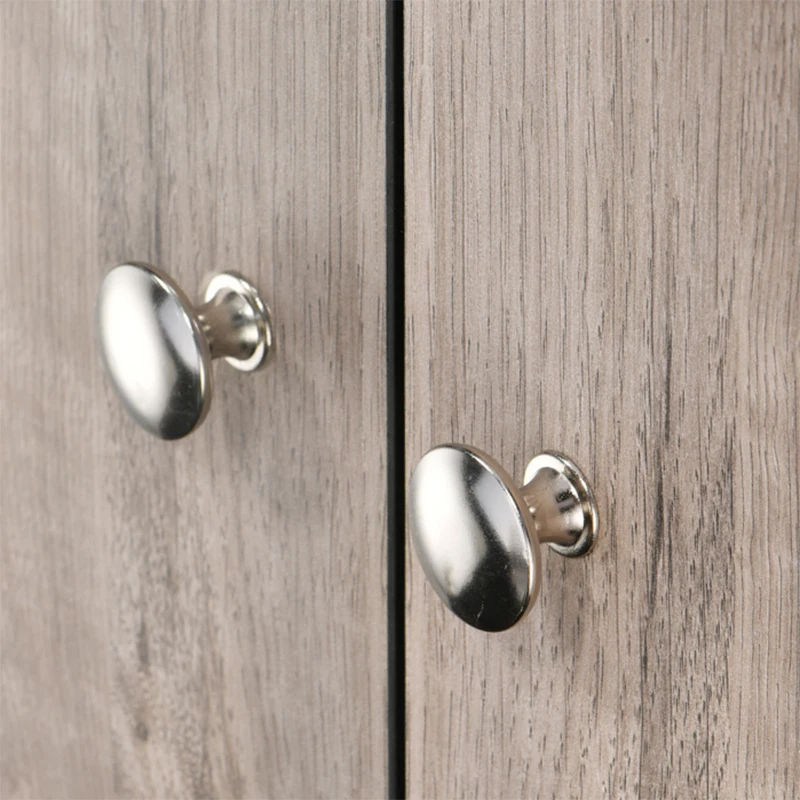 Simple Matte Black Wardrobe Single Hole Single Grain Small Handle Cabinet Door Handle Circular Flat Head Hollow Small Handle