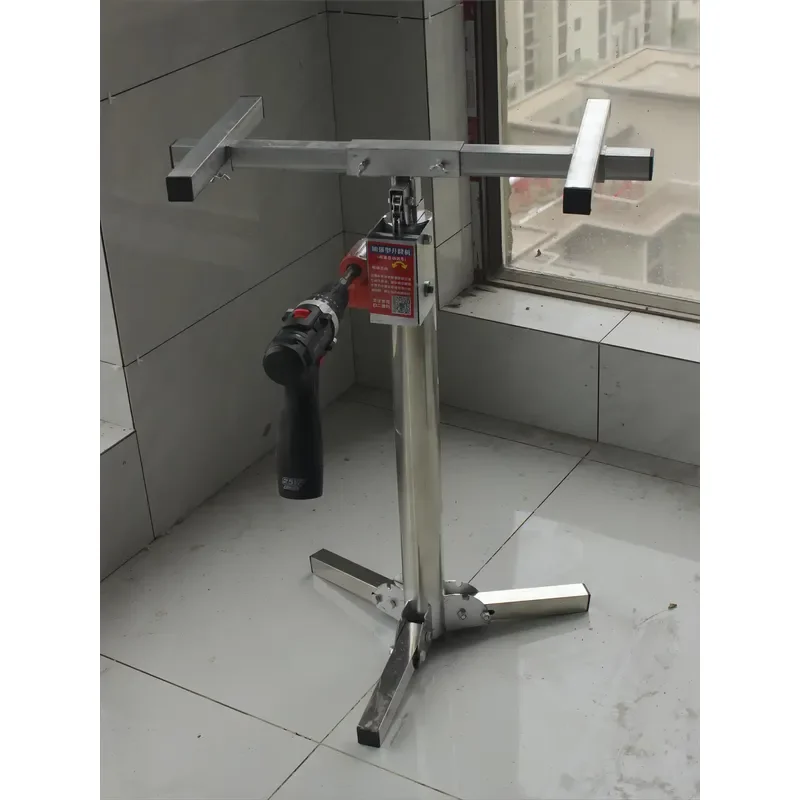 2026for 2.1M Wall Cabinet Mounting Bracket Hand Cranked Electric Dual-purpose Stainless Steel 100KG Load-bearing Lifting Platfor