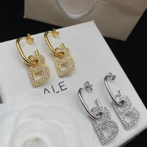 Balenciaga alphabet 2024 square earrings