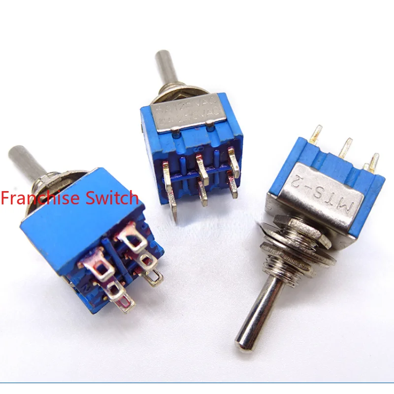 

10PCS High Quality Stock MTS-2 Button Switch, Rocker Arm 6-pin, 3rd Gear ON-OFF-ON Switch