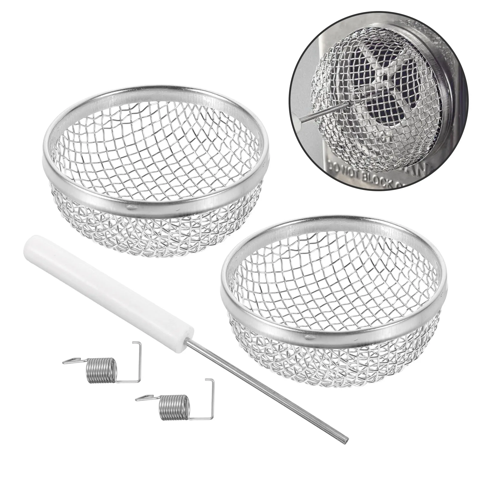 

2pcs Stainless Steel Ventilation Mesh Cover 2.8 Inch Rv Water Heater Camper Screen Exhaust Vent Refrigerator Insect Prevention
