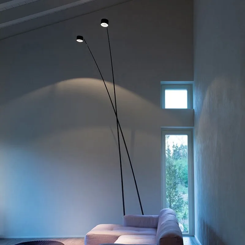 Imagem -04 - Estilo Italiano Long Pole Standing Lamp Nordic Post-modern Designer Minimalista Floor Lamp Villa Home Decoration Living Room Sofa