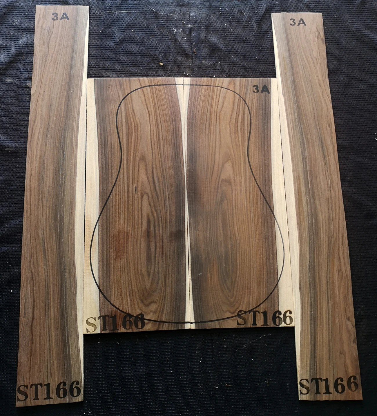 Pao  Ferro SOLIDE  Wood Guitar Back Side board Making Guitar Material parts accessories