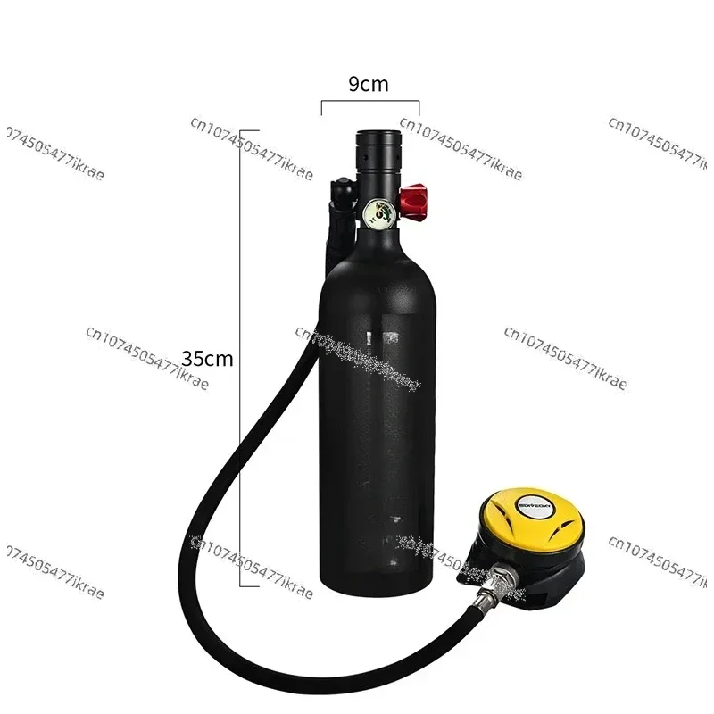 Lung Tank Diving mini underwater cylinder Scuba Diving Oxygen Tank 1L Cylinder Underwater Breather with Breathing Valve C Set