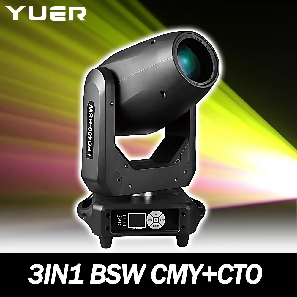 

Светодиодный 400W 3IN1 BSW Frost Forst Effect CMY CTO Полуцветный Радужный движущийся головной светильник DMX512 для Dj Disco Concert Party Stage Light