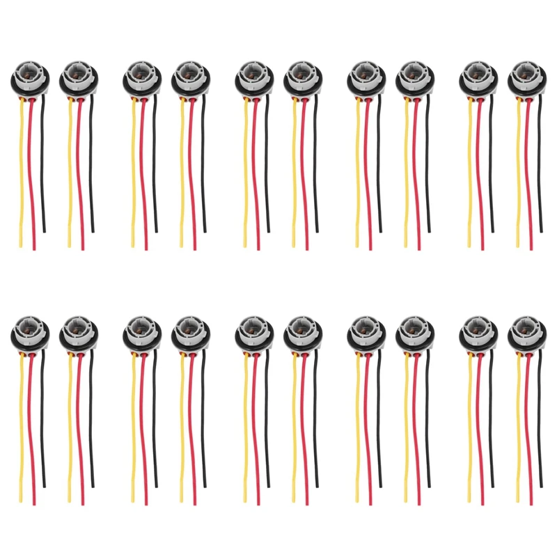 20Pcs 1157 Bay15d Lamp Holder Bulbs P21/5W Adapter Base Socket Connector Plastic Car Accessories For Brake Light