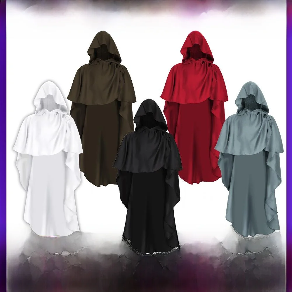 Średniowieczny strój rycerski, kostium na Halloween, przebranie sceniczne, szata mnicha, odzież do odgrywania ról, cosplay, odzież etniczna damska