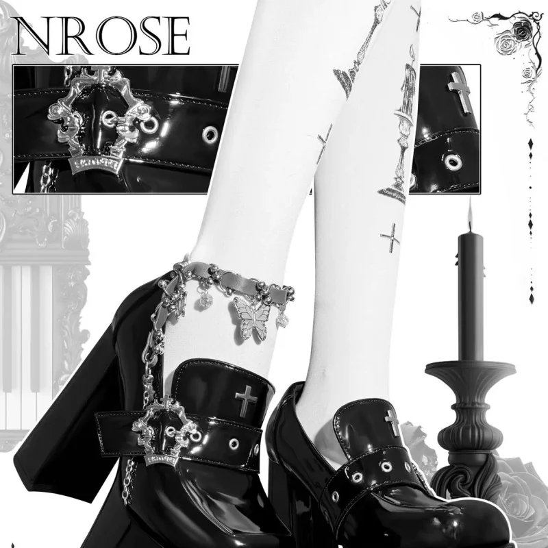 Vintage Lolita High Heels Gothic Heavy Industries Subculture High Heels Original Uniform Thick Soled Shoes