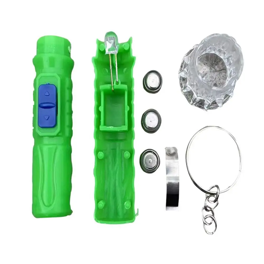 10Pcs Lamp Toy Mini Flashlight Durable Birthday Party Gifts Random Color Keychain Light Portable Plastic LED Torch Children Kid