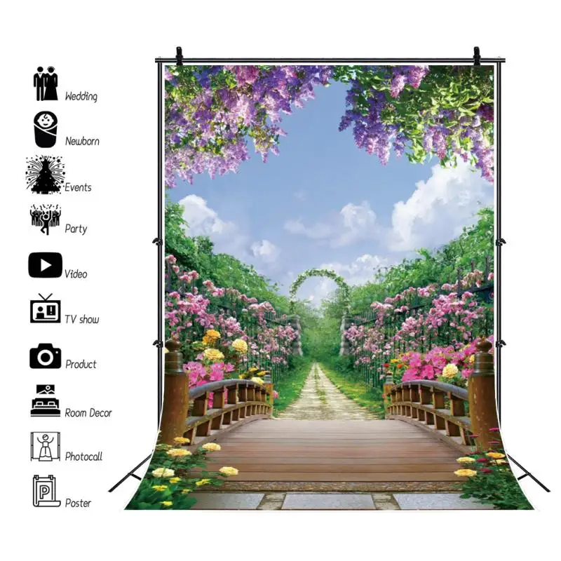 Nature Scenery Photography Backdrop Birthday Party Wedding Bridal Shower Bride Portrait Photocall Background Decor Photo Studio