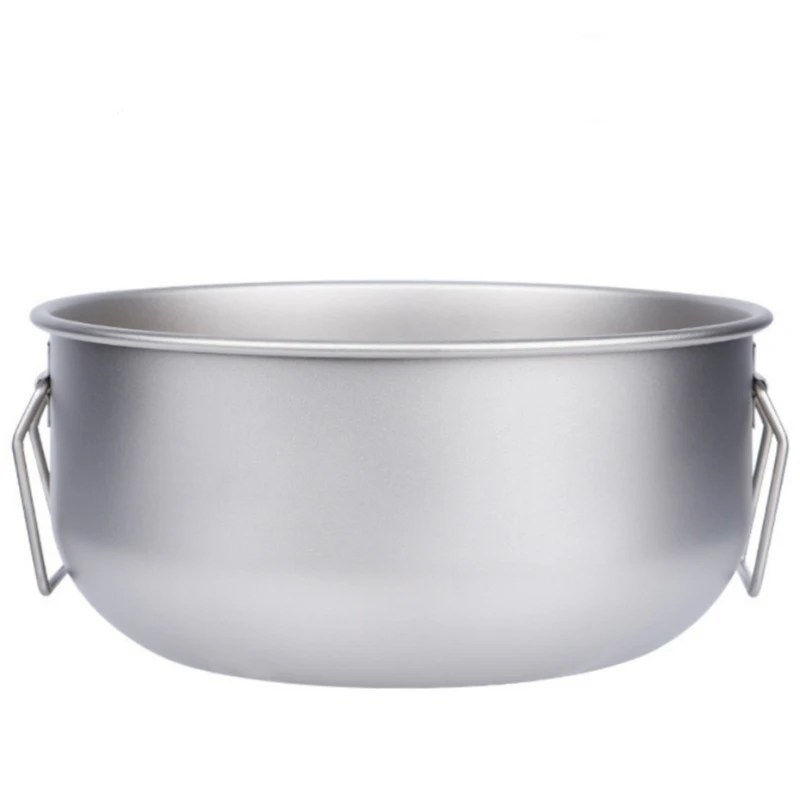 Imagem -02 - Pure Titanium Pot com Alça para Acampamento ao ar Livre Grande Capacidade Multifuncional Portátil Leve Sopa Piquenique 1.8l