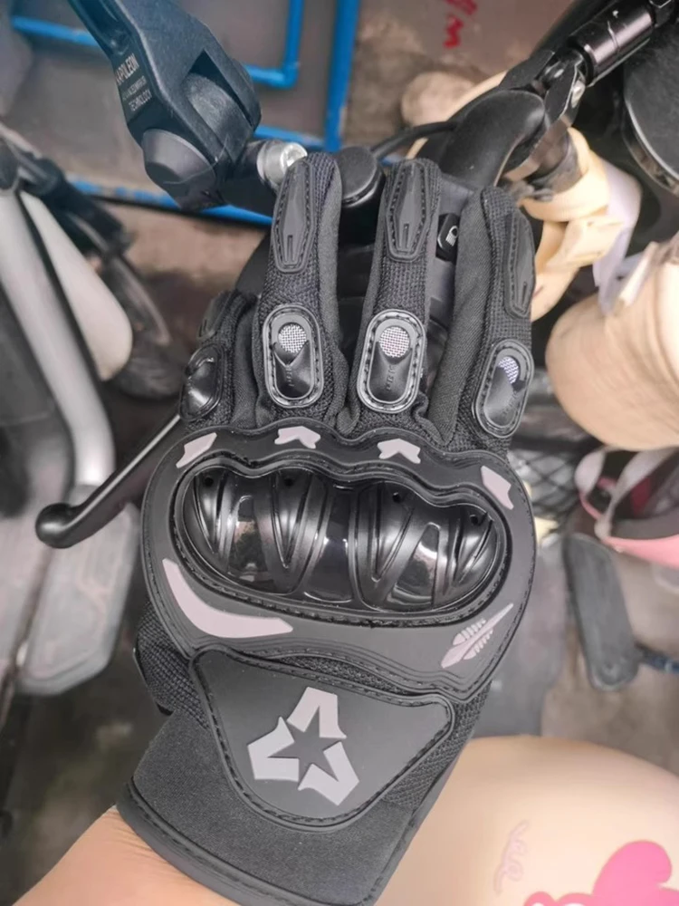 

Летние мотоциклетные перчатки VEMAR для мужчин и женщин со светоотражающим дизайном высокой видимости и сенсорным экраном, легкие гоночные перчатки