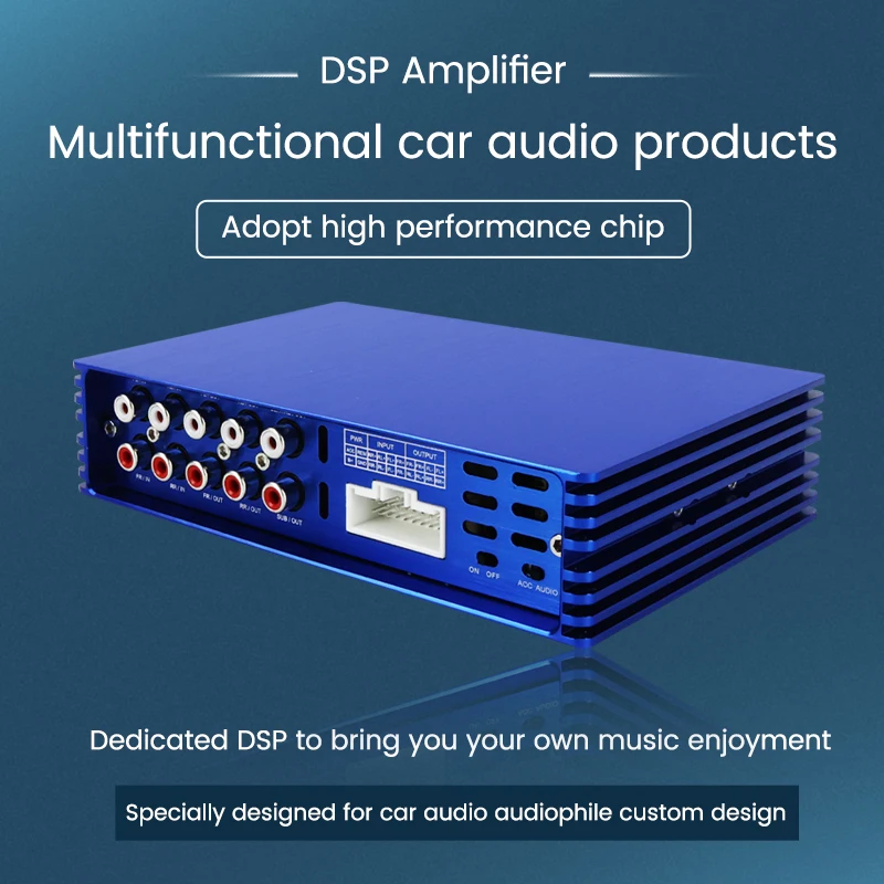 Processor Plug and Play For Car Radio Audio Adjustment DSP Amplifier 4*90W High Power Sound Upgrade Digital Audio Auto Parts