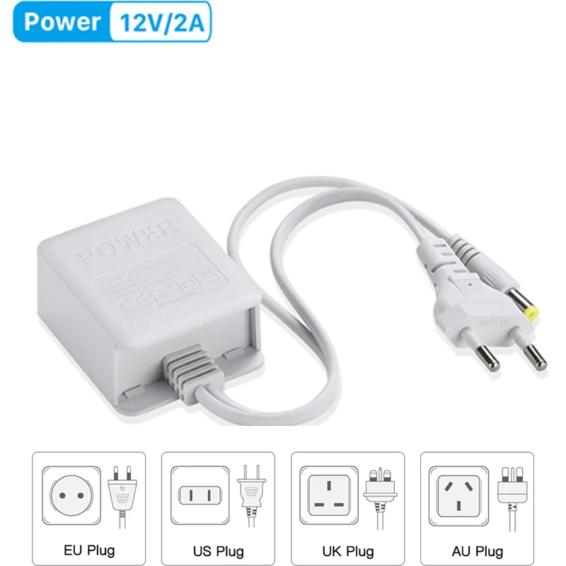 DC 12V 2A Power Supply For  PTZ Camera Transformer AC 110V-230V to DC 12V For PTZ WiFi IP Camera 12V 2A EU/US Power Plug