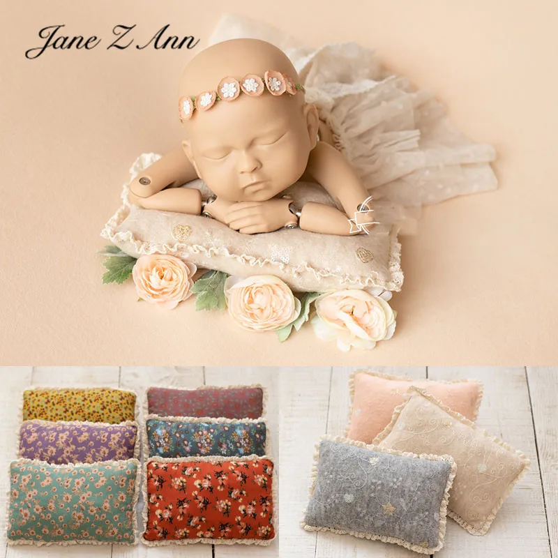 French style embroidered floral pillows auxiliary props for newborn photography infants babies photo studio photography