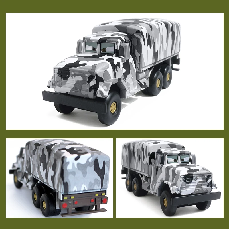 Pixar Cars Characters Private Andy Gilsdale Snow Desert Oasis Version Army Truck Alloy Diecast Model Truck Toys Christmas Gifts - view 4