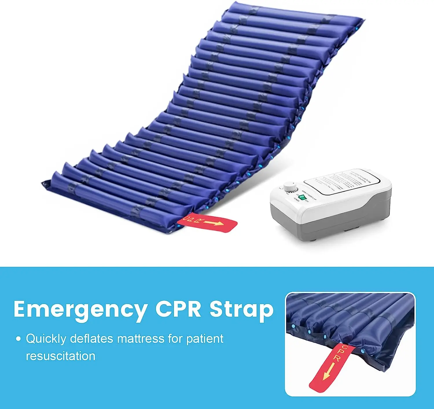 CPR Type Medical Electrical Anti-bedsores Inflatable Strip spital Bed Air Mattress With Built In Pump