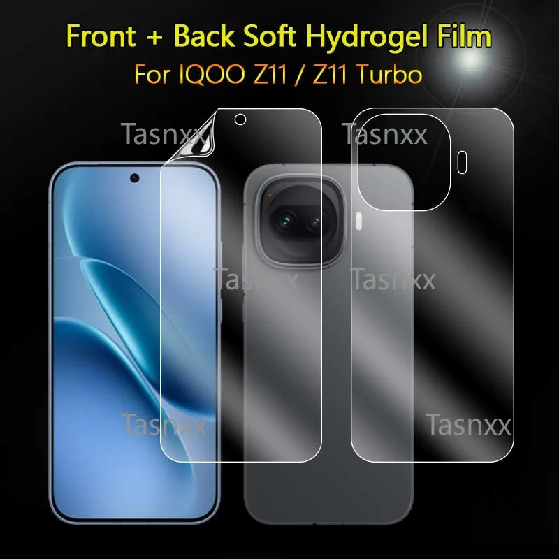 

Front / Back Soft TPU Film For VIVO iQOO Z11 Turbo Ultra Clear Anti Scratch Full Cover Screen Protector Skin -Not Tempered Glass