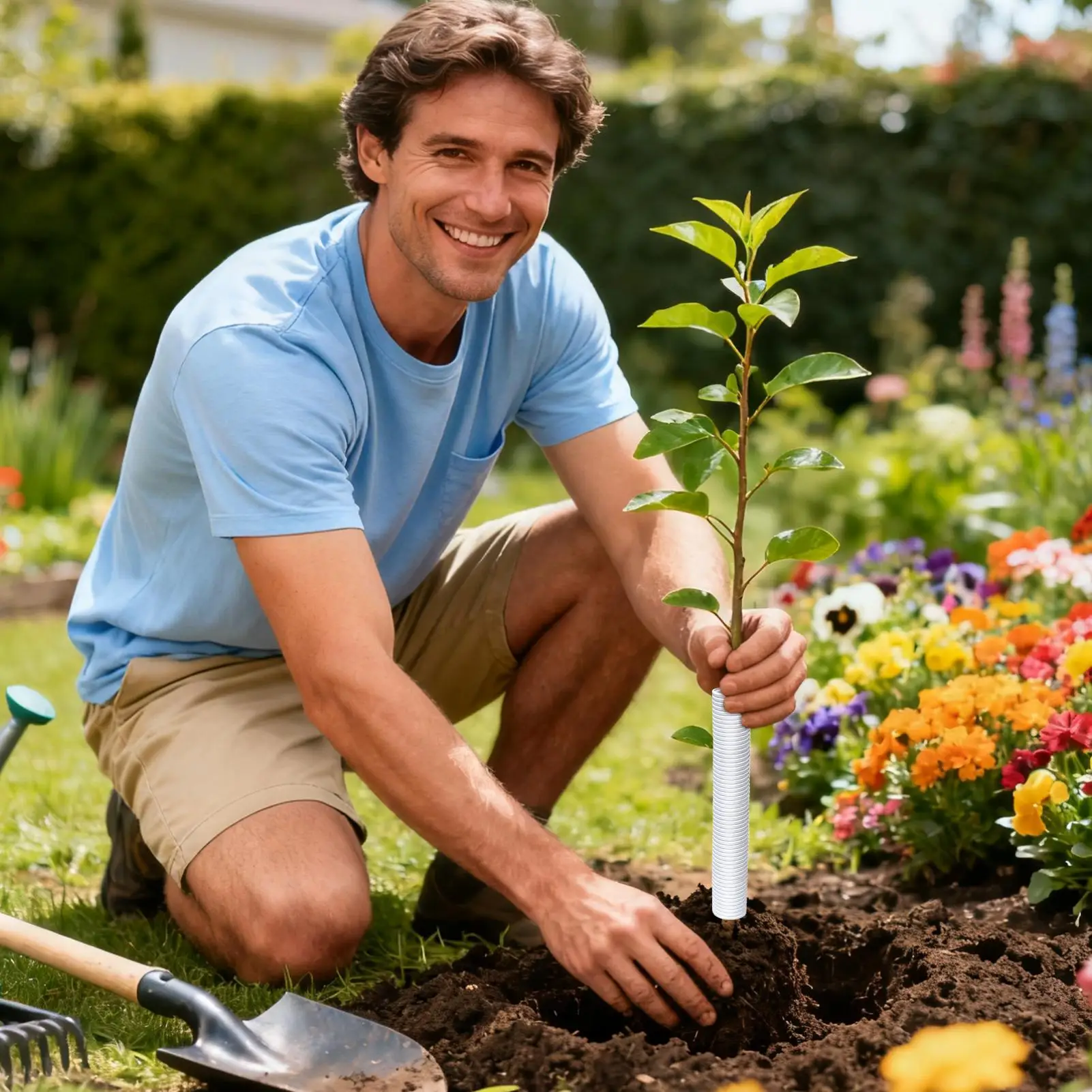 

Tree Trunk Guard 4 Pieces Plant Trunk Wrap Barrier Fruit Sapling Guard For Landscape Farm Forestry Yard Outdoor Fence Garden