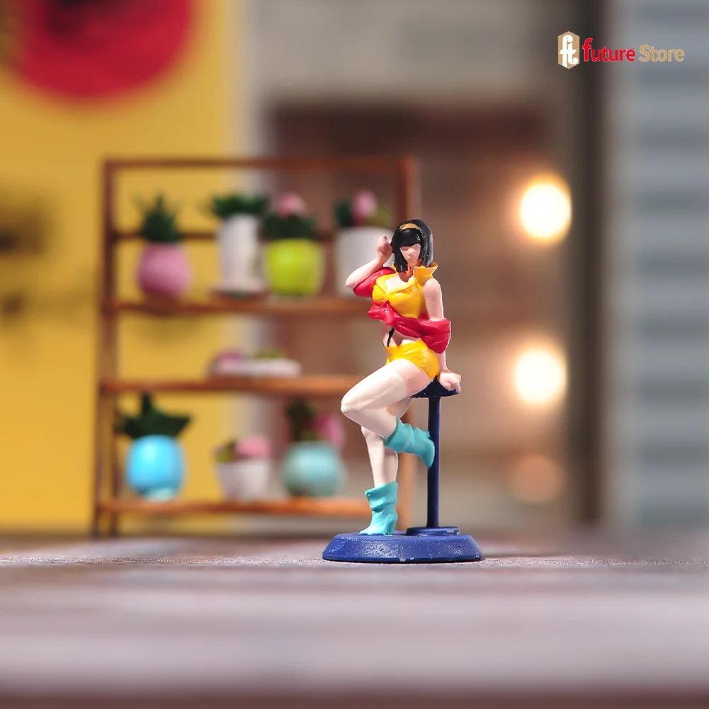 

3D Print 1/87 1/64 1/43 1/24 1/18 Anime Beauty Girl Sitting stool Scene Miniature Figure Diorama Model Mini Doll Creative Props